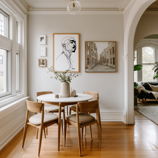 Wandbild Shooting Star Music Poster Line Art 2 Pac, minimalistisches modernes Design, ideal für stilvolle Raumgestaltung